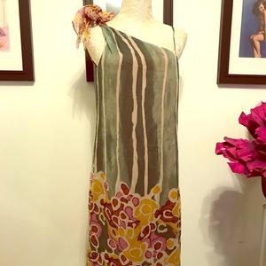 Diane Von Furstenberg Silk Bow Strap Dress Size 4